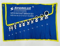 Набор ключей с трещоткой и шарниром 6-22 мм 10пр. 16610